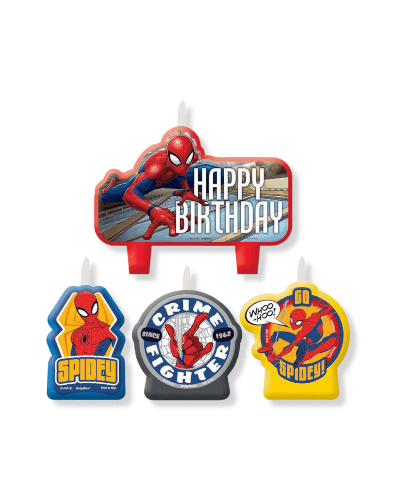 Alternative view of SpiderMan Birthday Candle Set