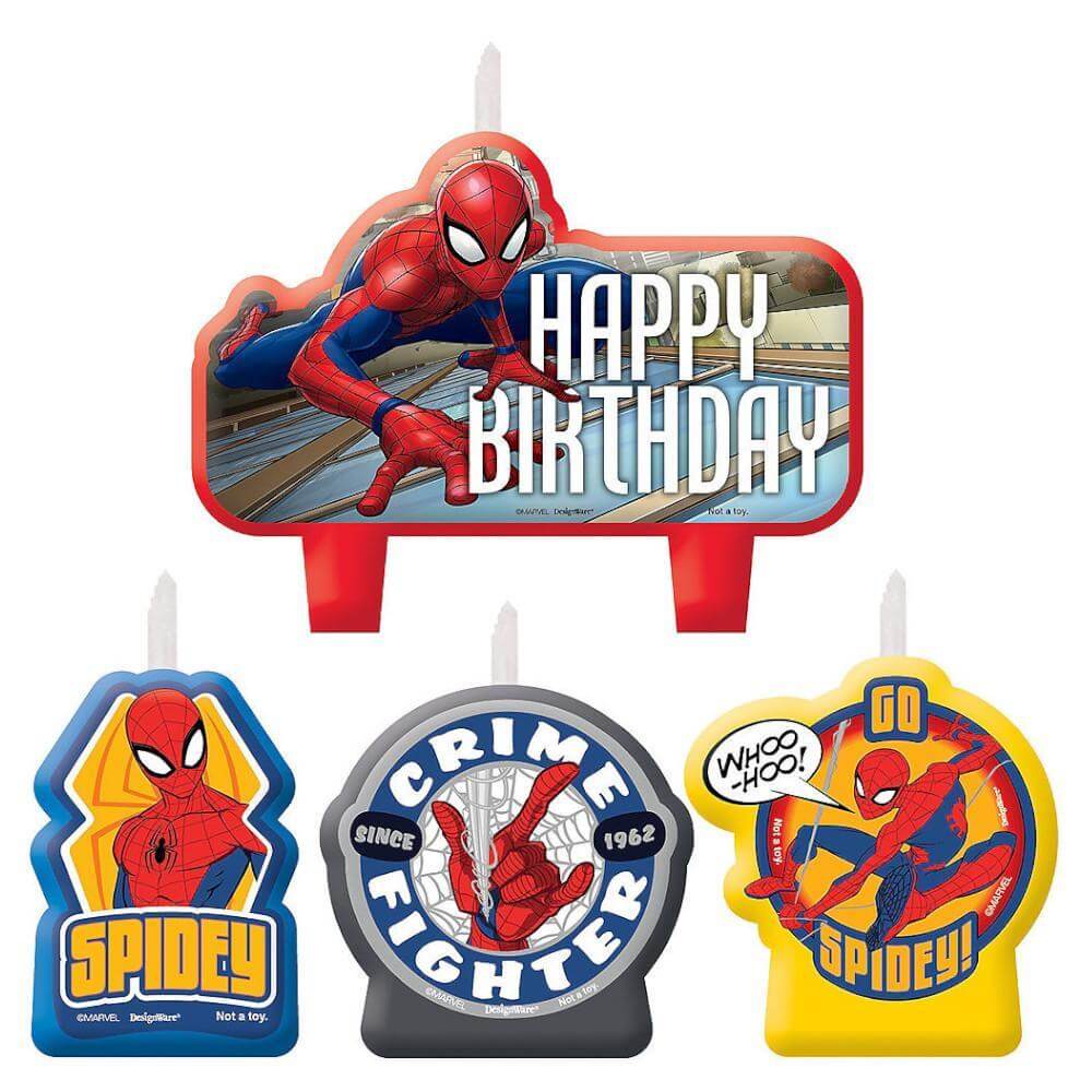 SpiderMan Birthday Candle Set spiderman birthday candle set