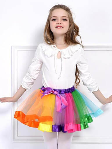 Rainbow Tutu Skirt With Unicorn Headband Rainbow Tutu Skirt With Unicorn Headband - Image 3