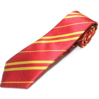 Harry Potter Silk Necktie Silk Tie Costume Accessory, Movie Quality Hogwarts House Themed
