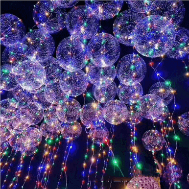 Alternative view of High-Transparent Lift-Off Transparent Wave Balloon 30 inch