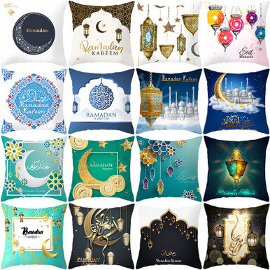 Muslim Halal Ramadan Eid Mubarak Home Decor Pillowcase Muslim Halal Ramadan Eid Mubarak Home Decor Pillowcase