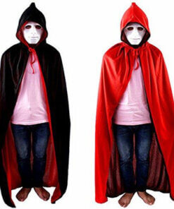 Halloween Costume Cloak Death Cloak Tape Cape Hat Red And Black - Image 4