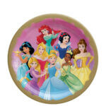 disney princess round paper plates 7in