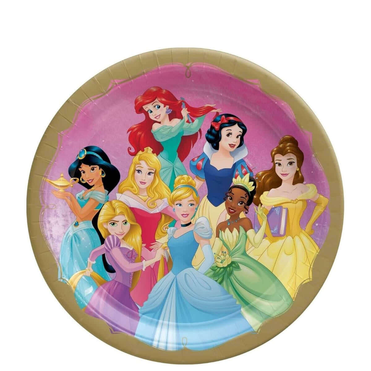 Disney Princess Round Paper Plates 7In 8Pcs disney princess round paper plates 7in