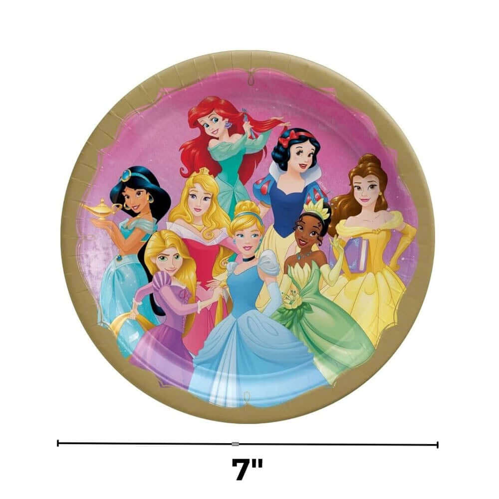 Disney Princess Round Paper Plates 7In 8Pcs Disney Princess Round Paper Plates 7In 8Pcs - Image 2