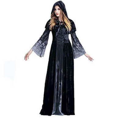 Women'S Classic Vampire Skull Print Cosplay Dress Women'S Classic Vampire Skull Print Cosplay Dress - Image 4
