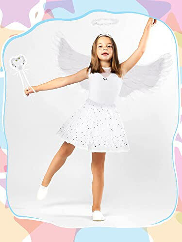 Alternative view of Angel Wings, Tiara And Wand, 3 Pieces Set