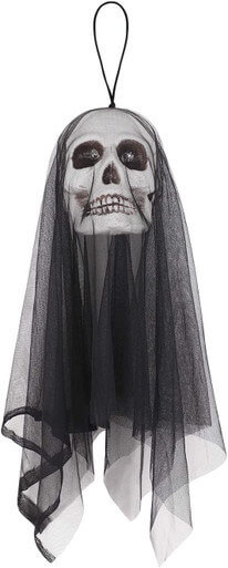 Scary Halloween Hanging Ghost with Spooky Glowing LED Red Eyes, Horror Pumpkin Head Skull Flying Ghost Party Props Halloween Decorations for Outdoor Indoor Scary Halloween Hanging Ghost with Spooky Glowing LED Red Eyes, Horror Pumpkin Head Skull Flying Ghost Party Props Halloween Decorations for Outdoor Indoor - Image 4