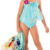 Princess Deluxe Swimsuit For Girls - 2-Piece Blue