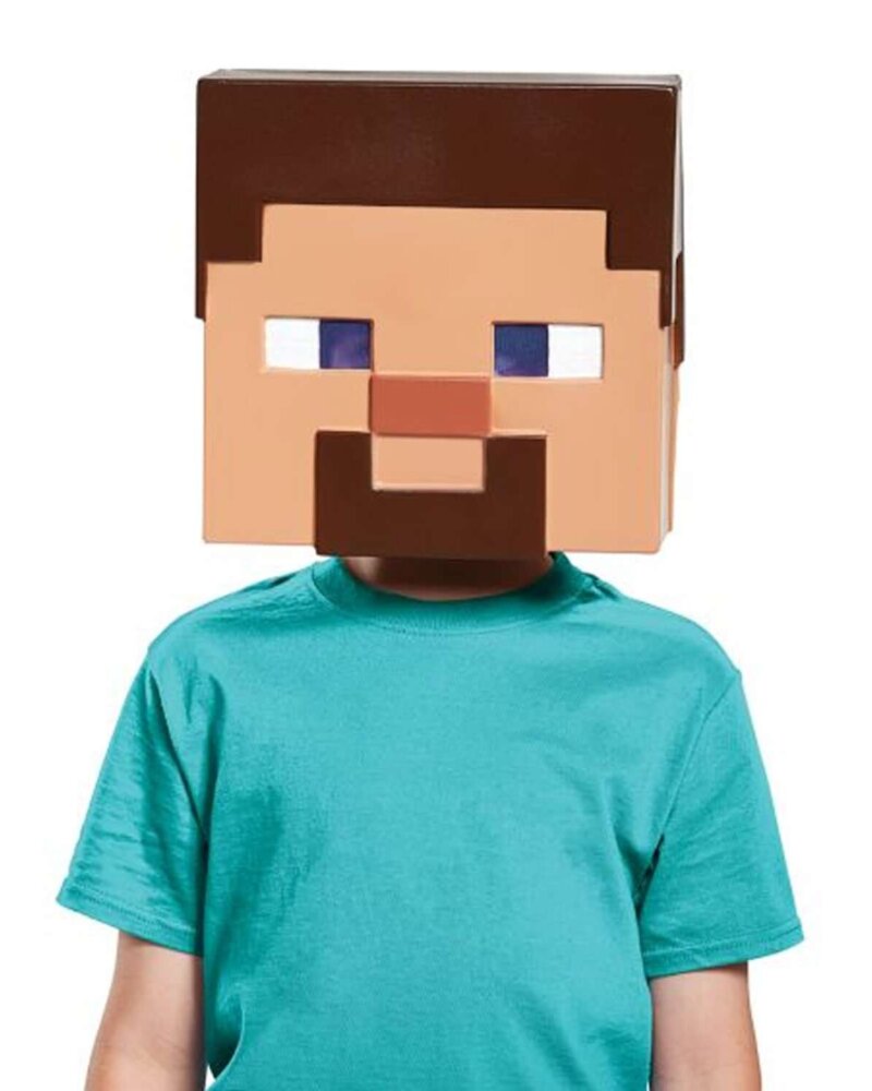Alternative view of Minecraft Steve Half Mask