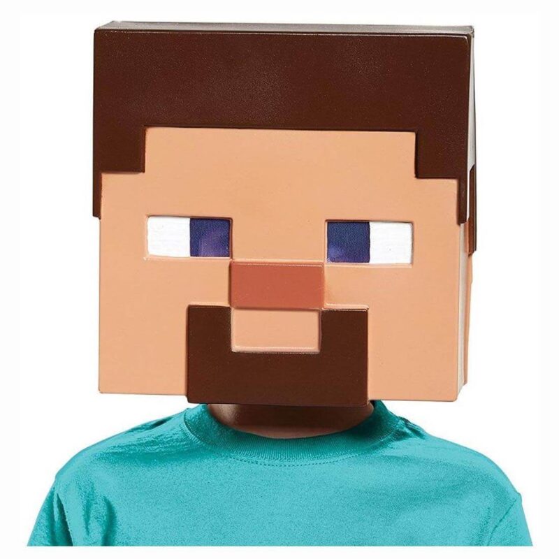 minecraft steve half mask