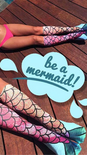 mermaid socks Bikini swimsuit wild accessories seaside photo in stockings tide mermaid socks Bikini swimsuit wild accessories seaside photo in stockings tide - Image 3