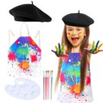 kids artist costume accessories set black