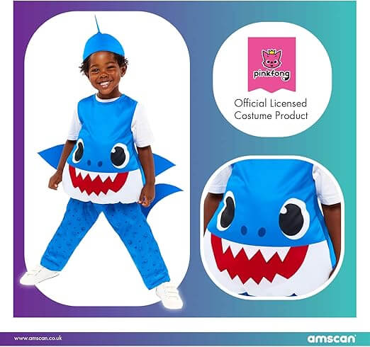 Alternative view of Blue Dad Shark Costume