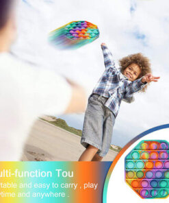 Push Pop Bubble Fidget Sensory Silicone Toy - Octagon Shape Tie Dye Multi Color Push Pop Bubble Fidget Sensory Silicone Toy - Octagon Shape Tie Dye Multi Color - Image 3