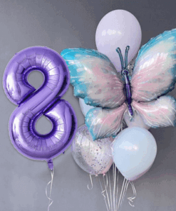 Gradient Butterfly Suit Balloon Party Decoration Layout