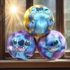 stitch bouncy balls colorful moon-shaped fidget