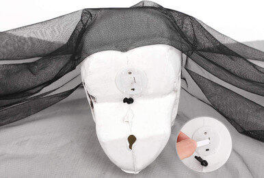 Alternative view of Scary Halloween Hanging Ghost with Spooky Glowing LED Red Eyes, Horror Pumpkin Head Skull Flying Ghost Party Props Halloween Decorations for Outdoor Indoor