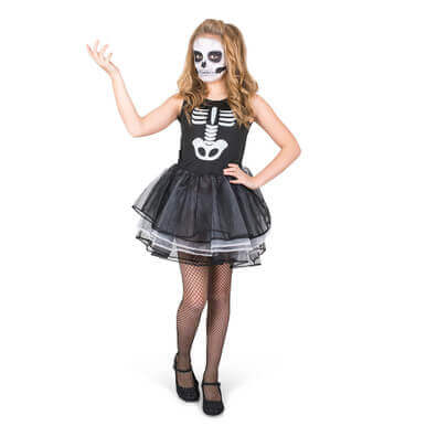 Alternative view of Skeleton Bones Tutu Girl Halloween Costume