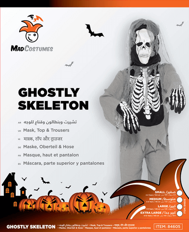 Seasons Halloween Ghostly Skeleton Costume Seasons Halloween Ghostly Skeleton Costume - Image 4