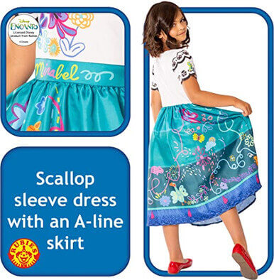 Girl's Disney Encanto Mirabel Costume Mirabel Costume Girl's Disney Encanto Mirabel Costume Mirabel Costume - Image 5