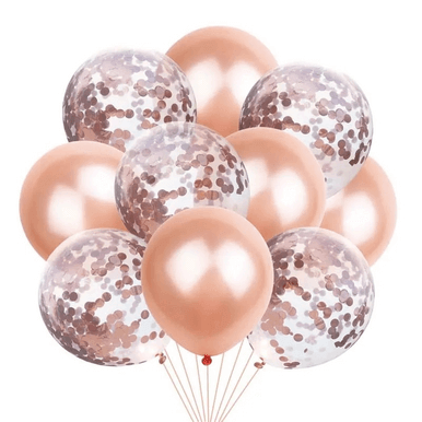 Crown Digital Sequins Rose Gold Latex Balloon Set Crown Digital Sequins Rose Gold Latex Balloon Set