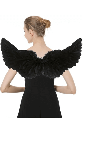 Black Angel Costume Wings Dark Angel Accessories Black Angel Costume Wings Dark Angel Accessories - Image 4