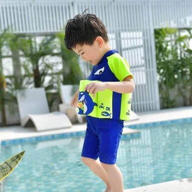 Alternative view of Kids Life Vest Baby Life Jacket Boy Girl Child Sunscreen Cartoon Floating Survive Kid Children Water Swimwear Bubble Swimsuit