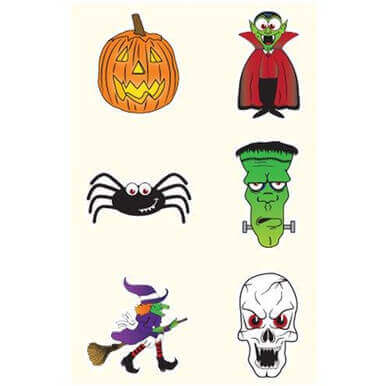 Alternative view of Halloween Temporary Tattoos Sheet