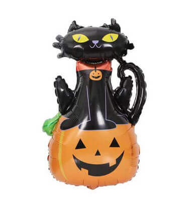 Halloween decoration pumpkin black cat foil balloons Black Cat on Pumpkin Supershape Foil Balloon Halloween decoration pumpkin black cat foil balloons Black Cat on Pumpkin Supershape Foil Balloon