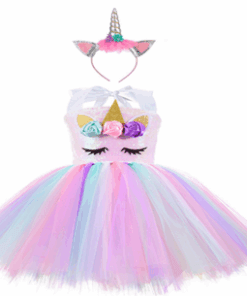 Headdress Unicorn Dress Costume for Kids UnicornDress 03635.1628711325.386.513