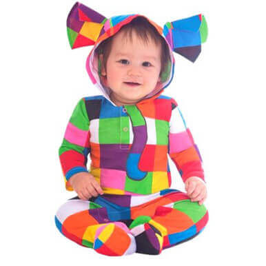 Alternative view of Elmer The Patchwork Elephant Csotume - 12-18 Months