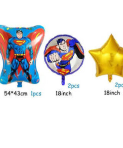 Alternative view of Superhero Foil Balloons for Super man Theme Birthday Party Decorations