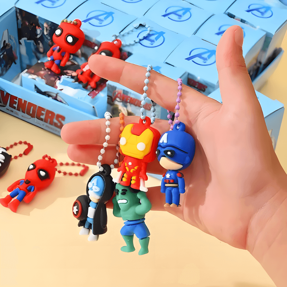 Marvel Spider-Man Keychain Cartoon Comics Avengers Series Key Ring Pendant Ornaments Marvel Spider-Man Keychain Cartoon Comics Avengers Series Key Ring Pendant Ornaments