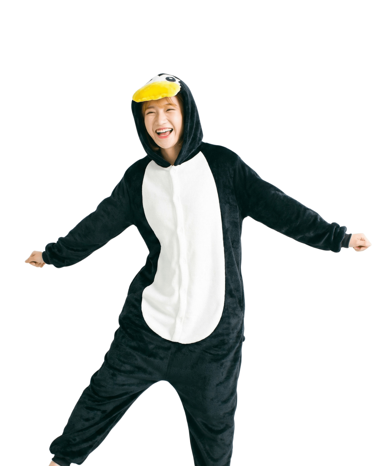 Cartoon one-piece pajamas penguin animal winter flannel cute costume Cartoon one-piece pajamas penguin animal winter flannel cute costume - Image 2