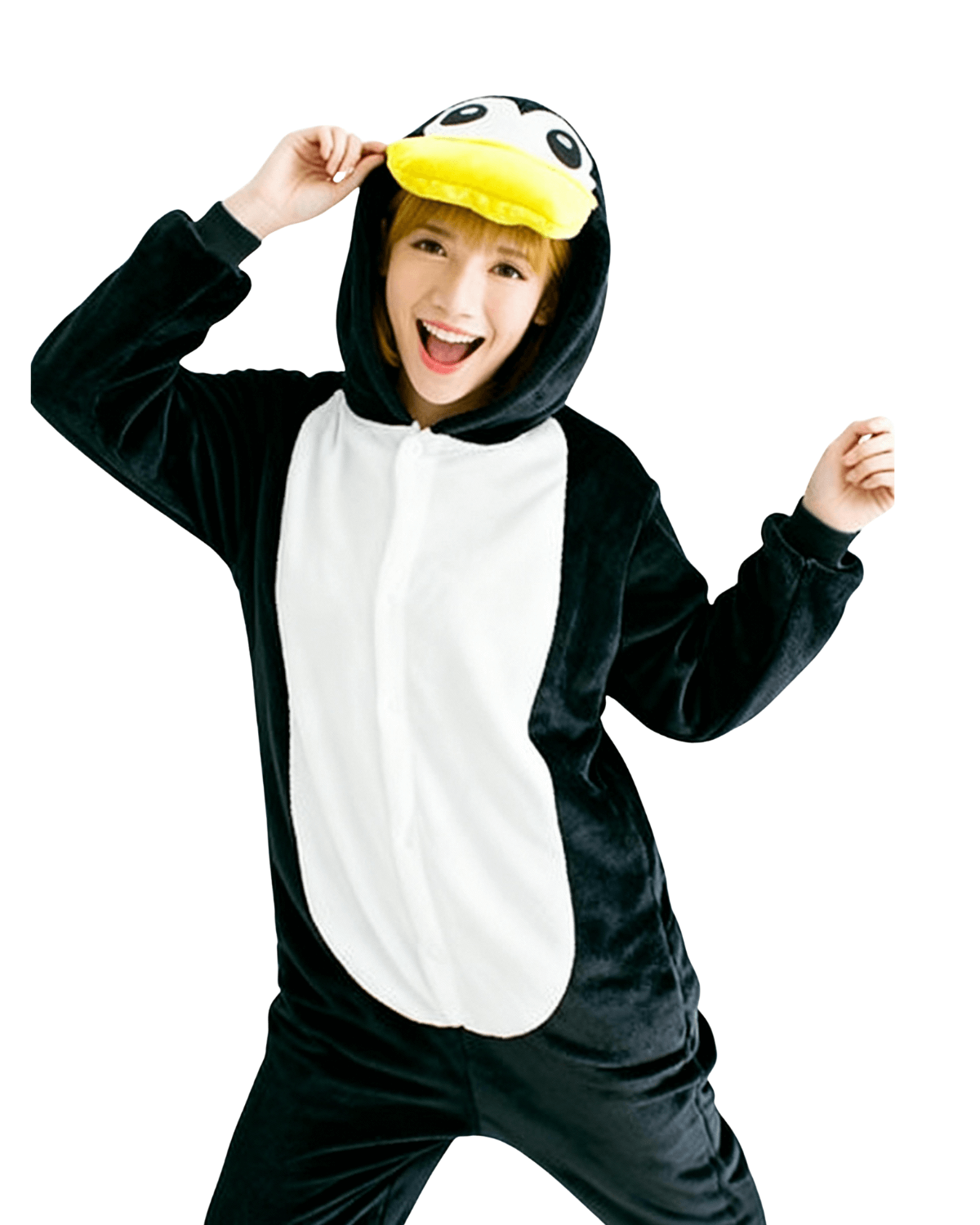 Cartoon one-piece pajamas penguin animal winter flannel cute costume Cartoon one-piece pajamas penguin animal winter flannel cute costume - Image 3