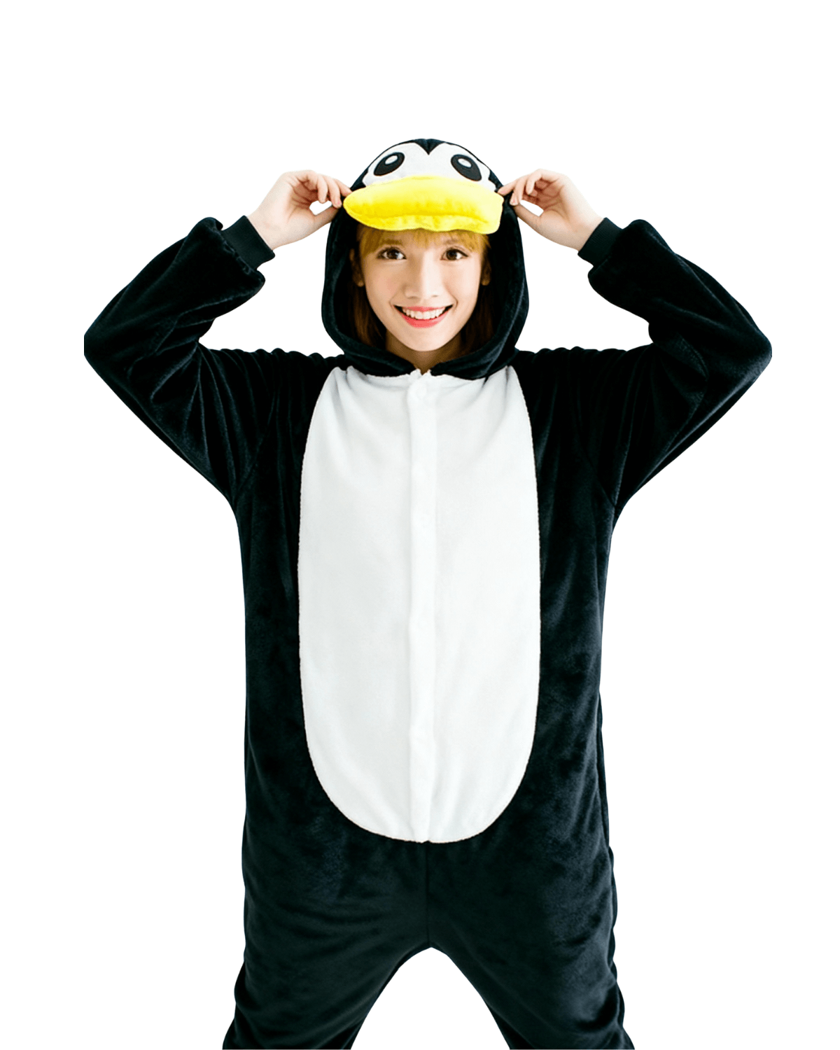 Cartoon one-piece pajamas penguin animal winter flannel cute costume Cartoon one-piece pajamas penguin animal winter flannel cute costume