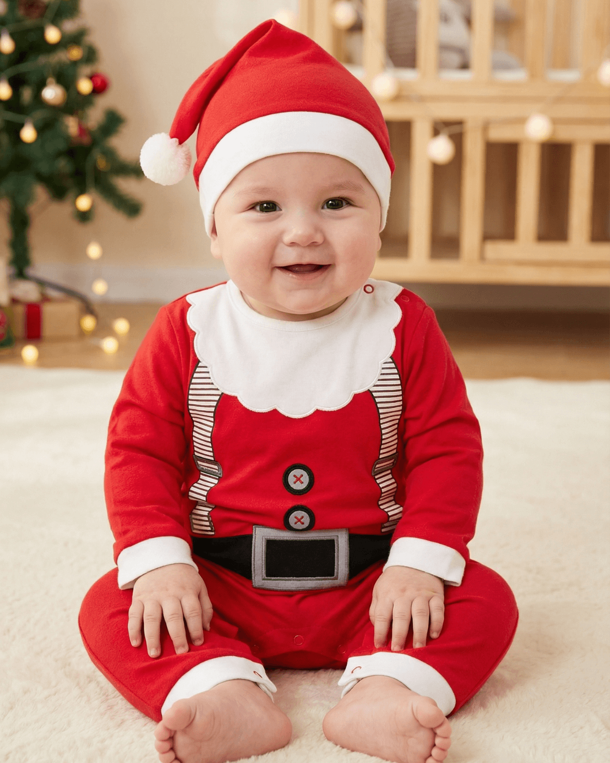 Baby Christmas Santa Bodysuit Costume baby costume Baby Christmas Santa Bodysuit Costume baby costume - Image 2