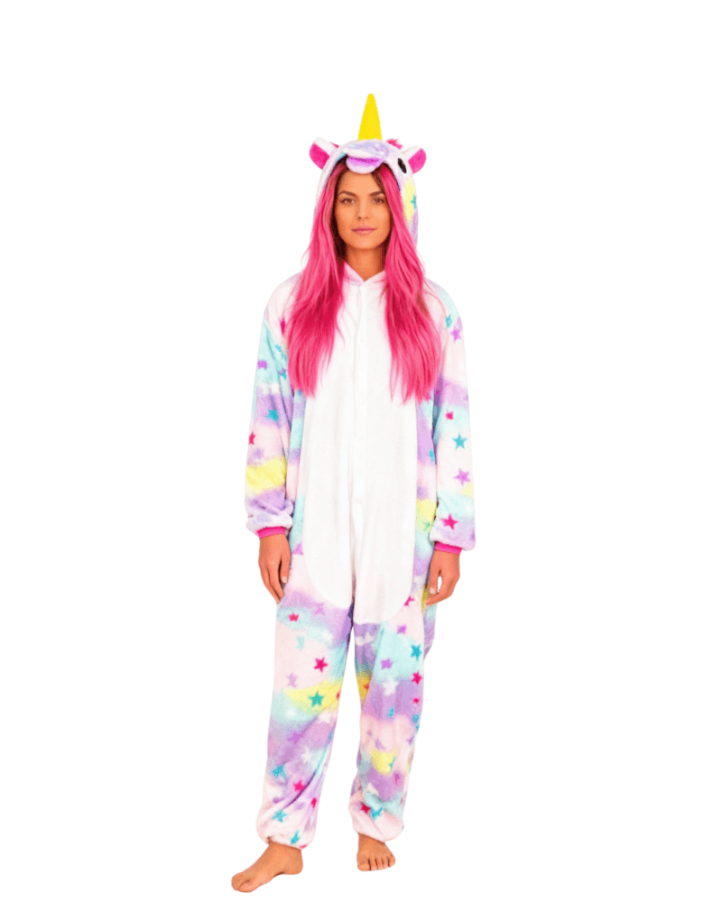 Alternative view of Unicorn Multi Rainbow  Onesie for Adults