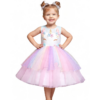 Girls Unicorn Gown Pageant Princess Party Dress - Pink girls unicorn gown pageant princess party