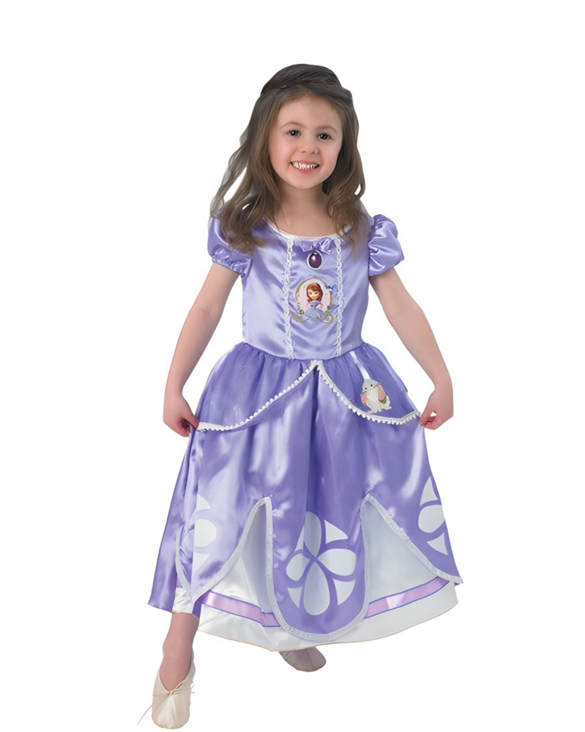Purple Sofia Princess Dress for Girls Deluxe| Royal Fairy Tale Costume Party Outfit purple sofia princess dress for girls