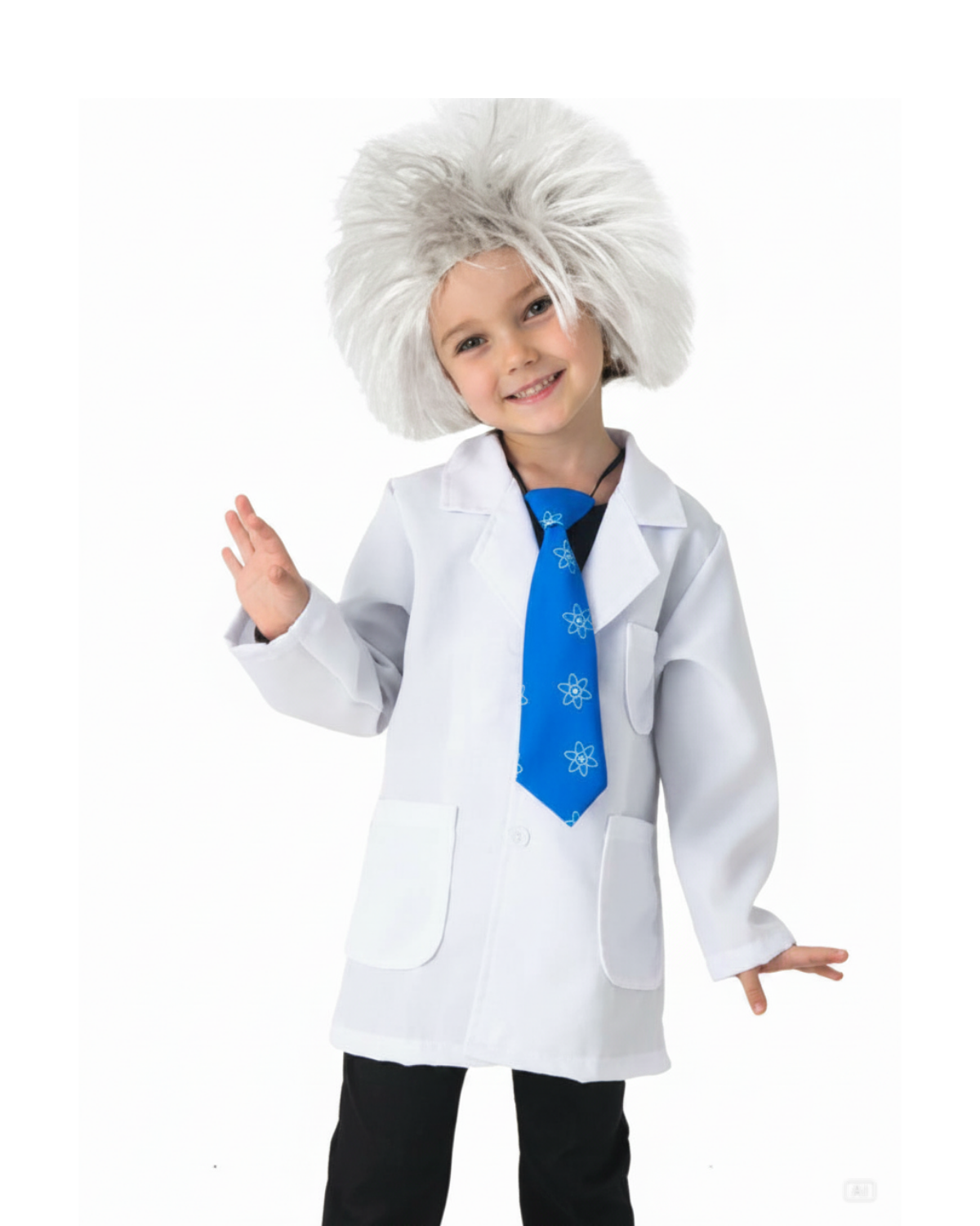 Kids Scientist Costume with Lab Coat & Wig | Genius Professor Outfit for Boys – Book Week, Career Day & School Events kids scientist costume lab coat wig