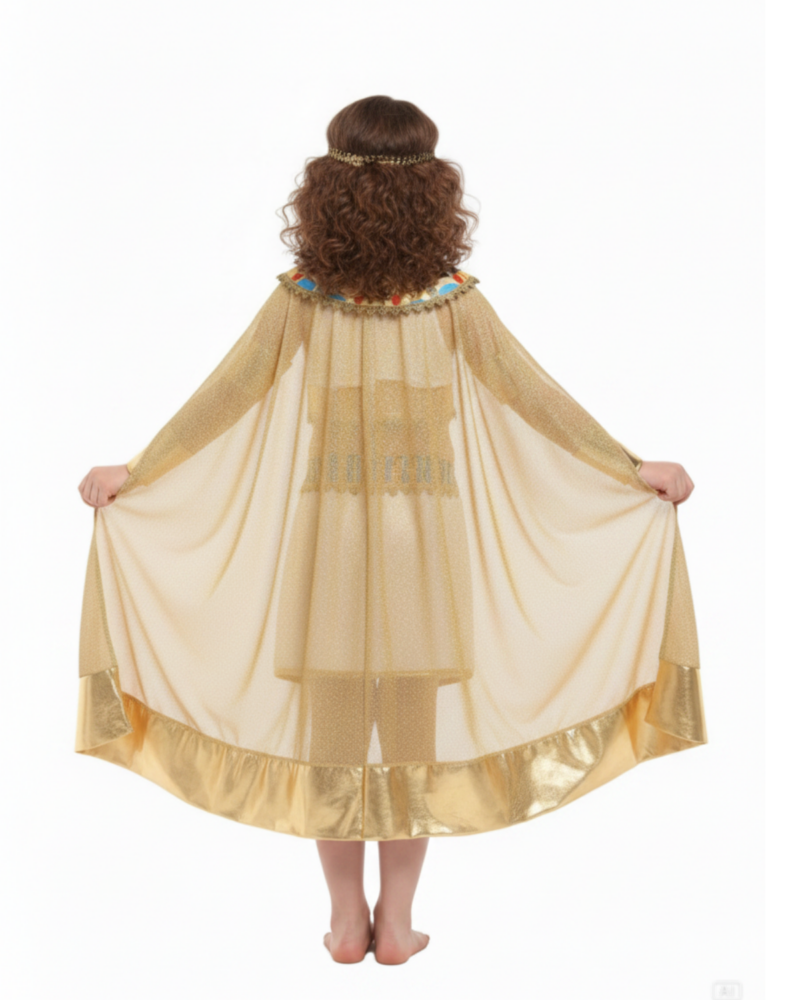 girls Egyptian queen costume with cape
