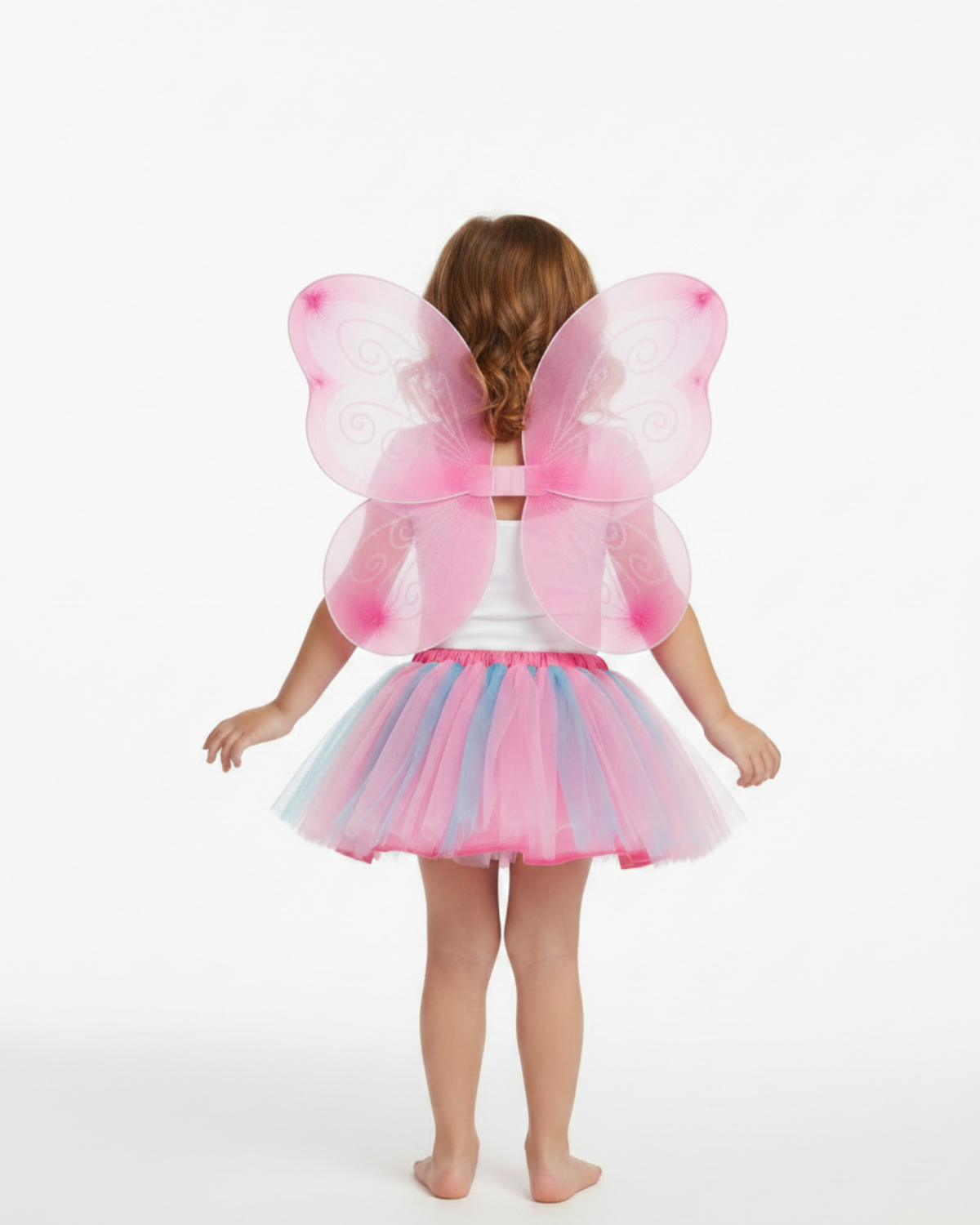 Kids Fairy Tutu Set with Wings | Pink Butterfly Wings & Tulle Skirt Costume for Girls – Dress Up, Book Week & Party Outfit pink tutu skirt kids