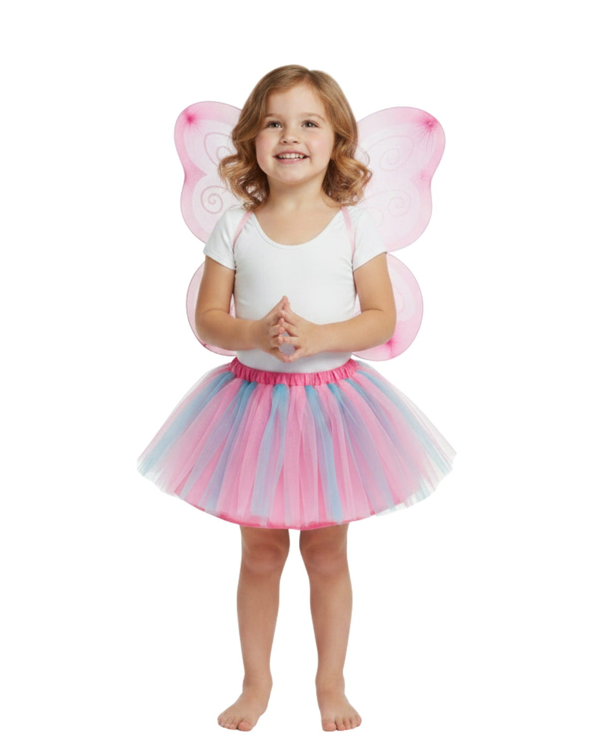 Kids Fairy Tutu Set with Wings | Pink Butterfly Wings & Tulle Skirt Costume for Girls – Dress Up, Book Week & Party Outfit butterfly wings costume girls