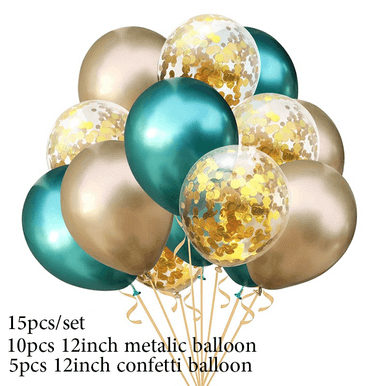 Green and Gold - Confetti Balloon Bouquet