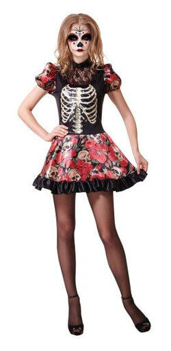 Alternative view of Day Of The Dead Girl  Halloween Costume