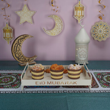 Iron Golden Tray Dessert Stand Decorative Ornament For Ramadan Festival Iron Golden Tray Dessert Stand Decorative Ornament For Ramadan Festival