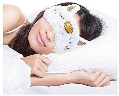 Unicorn Sleeping Mask Cute Unicorn Horn Soft Plush With Silk, Blindfold Eye-Shade For Kids And Women Unicorn Sleeping Mask Cute Unicorn Horn Soft Plush With Silk, Blindfold Eye-Shade For Kids And Women - Image 3